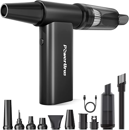 Compressed Air Duster, PowerUrus 200000RPM Electric Air Duster with Brushless Motor, 4-Gear Adjustab